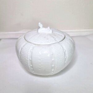 Paris Royal White Porcelain Sea Urchin Trinket Box